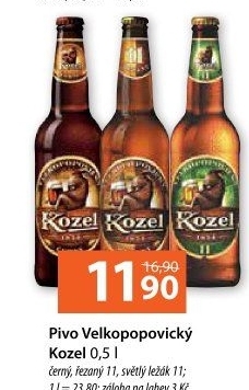Pivo černé výčepní 10° Velkopopovický Kozel