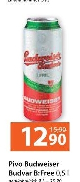 Nealkoholické pivo B:Free Budweiser Budvar