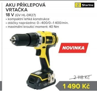 Aku vrtačka Starline