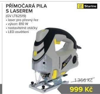 Přímočará pila s laserem Starline