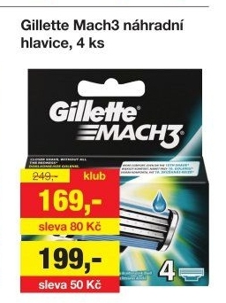 Náhradní hlavice pánské Mach 3 Gillette
