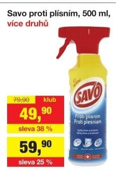 Čistič proti plísním Savo