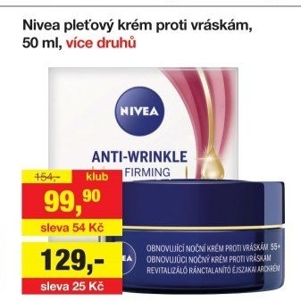 Krém pleťový proti vráskám Anti - Wrinkle Nivea