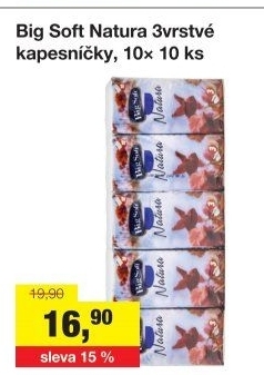 Papírové kapesníčky 3vrstvé Big Soft