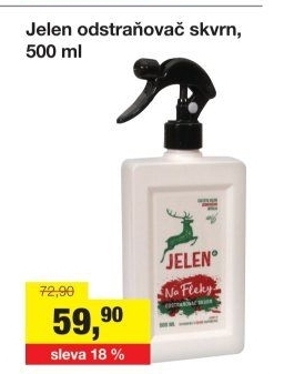Odstraňovač skvrn ve spreji Jelen