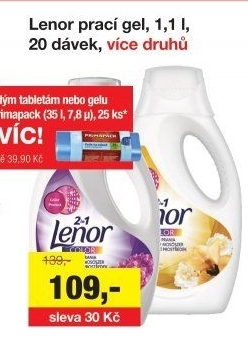 Prací gel 2v1 Lenor