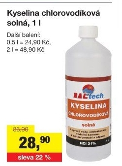 Kyselina chlorovodíková solná Baltech
