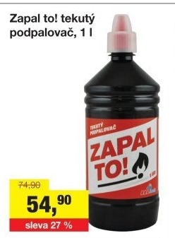Tekutý podpalovač Zapal to! Balhome