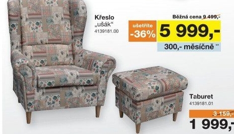 Křeslo ušák LORD