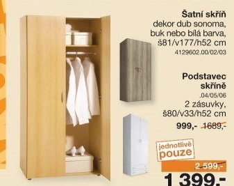 Šatní skříň SEBA 2