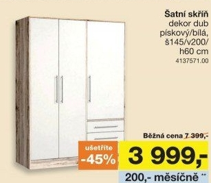 Šatní skříň JUPITER