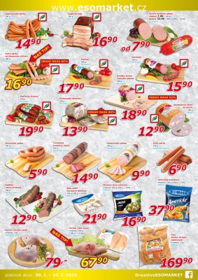 akční leták ESO MARKET 30.1.2019-10.2.2019