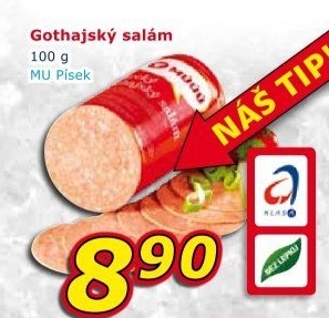 Salám Gothaj Maso uzeniny Písek