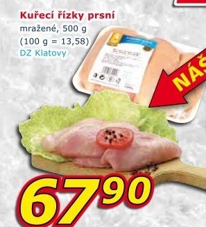 Kuřecí prsní řízky mražené DZ Klatovy