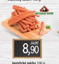 Párky javořické Kostelecké uzeniny