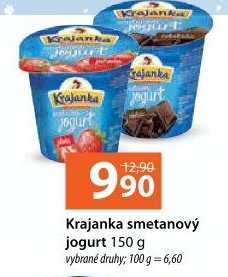 Jogurt smetanový ochucený Krajanka