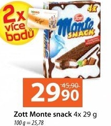 Dezert mléčný Monte Snack Zott