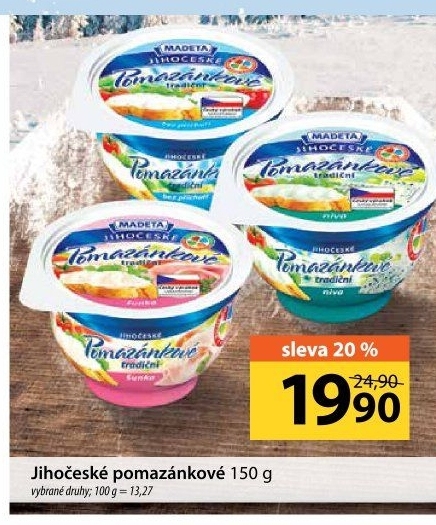 Tradiční pomazánkové Jihočeské Madeta