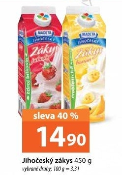 Nápoj zákys Jihočeský ochucený Madeta