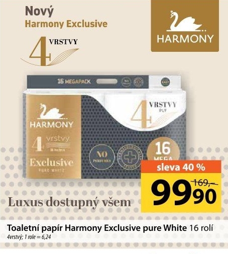 Toaletní papír 4vrstvý Exclusive Harmony