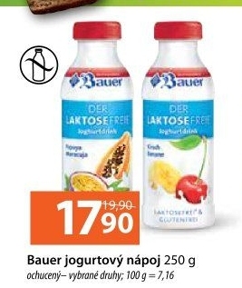 Jogurtový nápoj bez laktózy Bauer