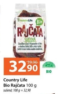 Sušená rajčata bio Country Life