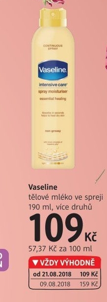 Tělové mléko ve spreji Vaseline