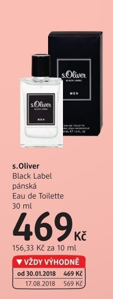 Toaletní voda pánská Black Label s.Oliver