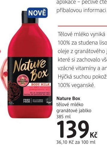 Tělové mléko Nature box