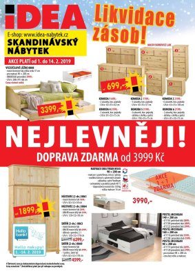 akční leták IDEA nábytek 1.2.2019-14.2.2019