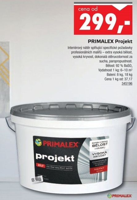 Interiérová barva Projekt Primalex