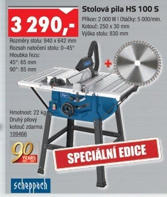 Stolní pila Scheppach HS 100 S