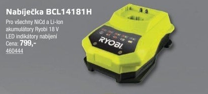 Nabíječka BCL14181H Ryobi