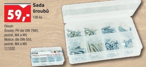 Sada šroubů a matek