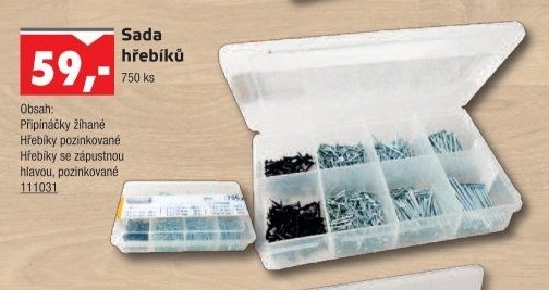 Sada hřebíků