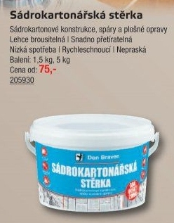 Sádrokartonářská stěrka RL Den Braven