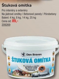 Štuková omítka vnitřní Den Braven