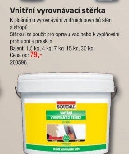 Vnitřní vyrovnávací stěrka Soudal