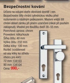 Bezpečnostní kování