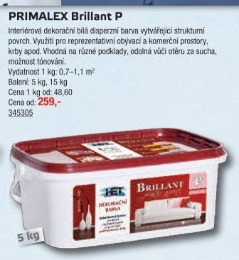 Interiérová dekorační barva Brillant HET