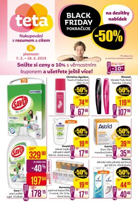 akční leták Teta drogerie 7.2.2019-18.2.2019
