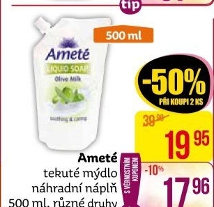 Tekuté mýdlo Ameté- náhradní náplň