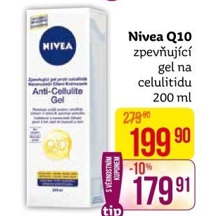 Gel zpevňující proti celulitidě Nivea Q10 Plus