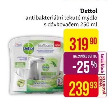 Dávkovač mýdla bezdotykový + náplň Dettol