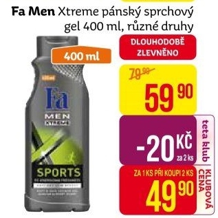 Sprchový gel pánský Xtreme Men Fa