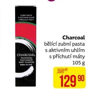 Pasta na zuby bělicí Charcoal