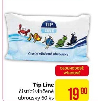 Vlhčené ubrousky dětské Tip Line