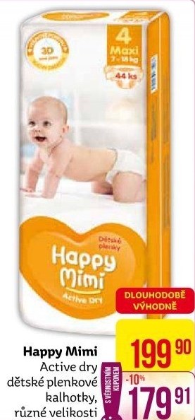 Pleny dětské Happy Mimi Active Dry