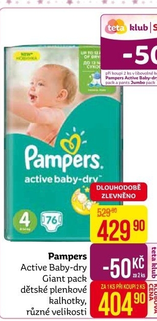 Pleny dětské Pampers Active Baby Dry