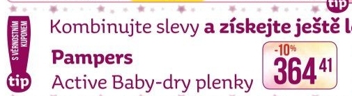 Pleny dětské Pampers Active Baby Dry